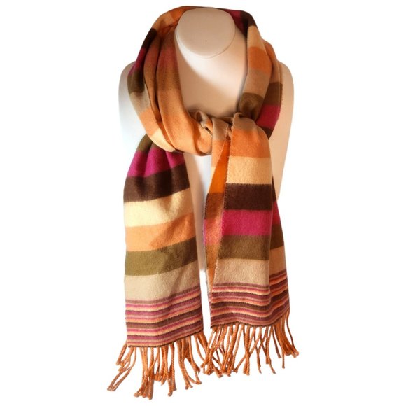 Cashmere Hand Tailored Scarf Muffler Made in Germany 12" x 64.5" - Picture 4 of 10